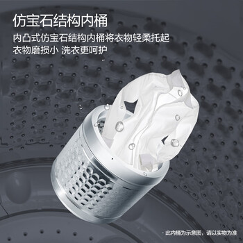 新飞（Frestec）6.5公斤全自动波轮洗衣机 8程序8水位 智能预约洗衣 一键快洗 双重洁桶 XQB65-1800D