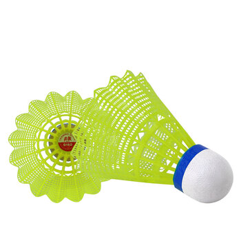 启傲(QIAO)尼龙羽毛球耐打王训练练习比赛台纤塑料球3只装K388黄色