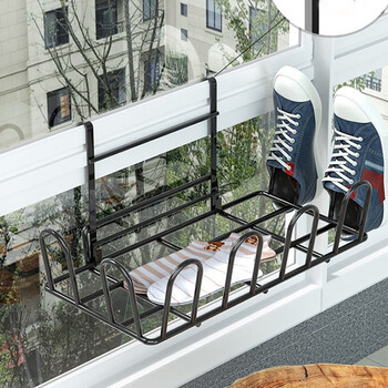 阿尤布悬挂式晾晒鞋架室外阳台窗户收纳晾鞋架多功能晒鞋器用拖鞋挂