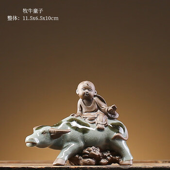 置物　童子牧牛　石 童子骑牛品牌及商品- 京东
