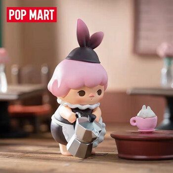 泡泡玛特pucky精灵兔兔咖啡馆系列盲盒 毕奇cafe整盒 兔子服务员拆盒