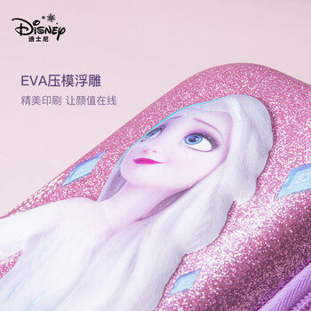 迪士尼（Disney）小学生笔袋3D大容量文具盒 抗压耐摔EVA铅笔盒 儿童铅笔袋女生 冰雪奇缘P85134Z
