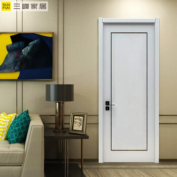 三峰木门定制房间门简约室内门隔音门家用实木复合门卧室门xq-03 颜色