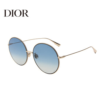 迪奥(dior)墨镜女款金色镜框蓝茶渐变色镜片眼镜太阳镜j5g84 60mm