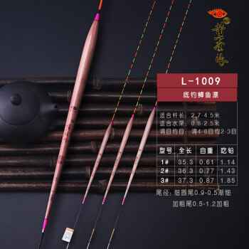 黄金眼小碎目高灵敏鱼漂冬钓轻口鲫鱼漂高灵敏黄金眼芦苇浮漂 L-1009 2号(小碎目)