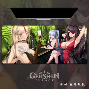 原神鼠标垫大号刻晴可莉钟离甘雨胡桃二次元万叶电竞禁欲系桌垫 夜店