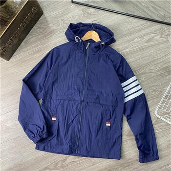 nasalike经典tb款红白蓝撞色记忆防皱春夏薄款连帽夹克外套男防晒衣