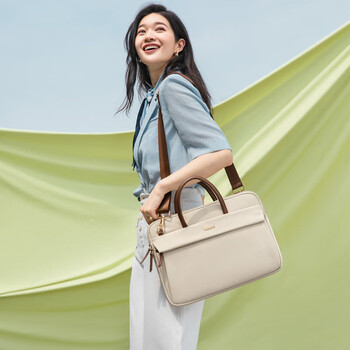 高尔夫（GOLF）手提电脑包女公文包13.3/14英寸笔记本包苹果单肩斜挎包商务出差