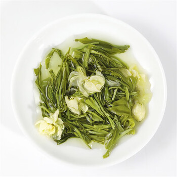 春上早茉莉花茶 新茶浓香型茉莉毛尖特级飘雪年货礼盒茶叶罐装125g