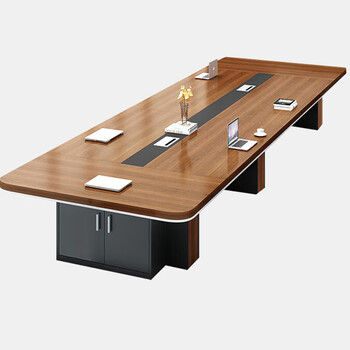 遇造办公会议桌长桌简约现代洽谈培训桌大型会议桌 5.0米桌+18把椅