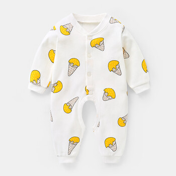 婴儿连体衣服春秋新生儿12女宝宝男0岁哈衣6个月睡衣满月夏装春装 y