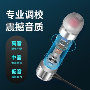 纽曼（Newmine）JK12声卡直播专用监听有线耳机入耳式手机电脑主播专用游戏吃鸡超长3米加长线单插头不带麦
