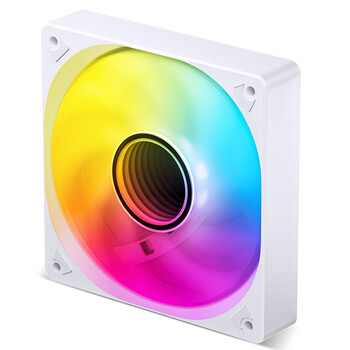 乔思伯（JONSBO）SL-120WR幻彩版白色款 12CM机箱风扇 （反向扇叶/5V ARGB主板同步/4PIN PWM公母头可串联）