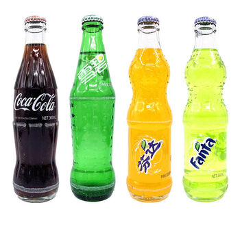 可口可乐(coca-cola) 可口可乐雪碧玻璃瓶装碳酸饮料大瓶300ml*6瓶