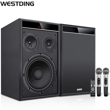 威斯汀(westding)威斯汀s-10三分频有源木质自带声卡蓝牙音响套装家庭