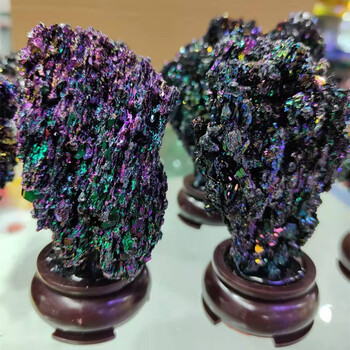 子木雅居铋体标本摆件天然七彩矿原石原矿火山岩家居客厅办公室装精选