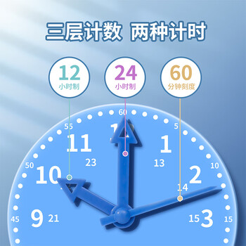 猫太子钟表钟面模型两针三针联动儿童数学教具一二三年级小学生认识时间闹钟钟点学习器开学文具 猫太子钟表钟面模型两针三针联动儿童数学教具一二三年级小学生认识时间闹钟钟点学习器开学文具