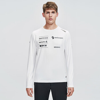 迪桑特descente瑞士滑雪队男士针织运动长袖t恤白色wtxl180100a