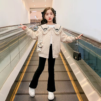 香茜妮童装女童春装外套2023新款洋气中大童时髦儿童春秋款女孩风衣