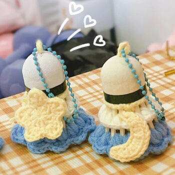 铭汇通羽毛球挂件编织绳手工diy材料包毛线编织钩针送女男朋友礼物