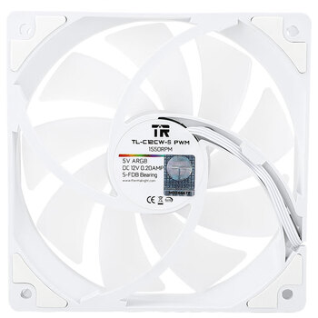 Thermalright(利民) TL-C12CW-S X3 白色argb12cm机箱幻彩低噪风扇ARGB 4PIN PWM 1550转速 三连包