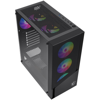 微星（MSI）龙菱二代 玻璃侧透机箱支持ATX主板 (优化风道设计/磁吸式防尘网/ATX电源支持)