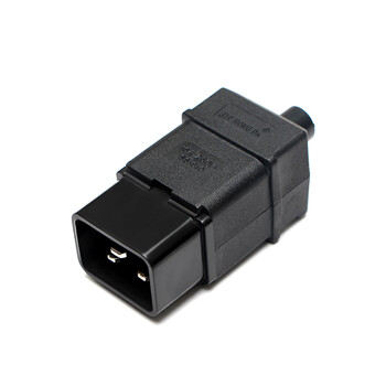 三吝 c20公头16A PDU公母品字三横接线插头AC螺丝帽压线组装对插头插座 SL-00272