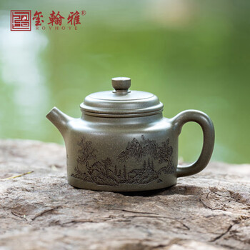 極上品 貴重 宜興紫砂手彫 カニ紋 竹編紋 八方來財 儲物罐 文房置物 賞物 稀少 美品 蟹壳青紫砂壶价格报价行情- 京东