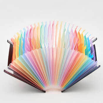 斯图sitoo A4风琴包文件收纳夹开学季学科袋多层可伸缩档案夹学生分类试卷册合同票据资料册 6235可立式24格