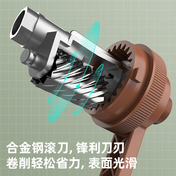 得力（deli）学生削笔机 5档笔尖粗细可调节卷笔刀 自动进笔手摇转笔刀铅笔削笔器削笔刀 考试生日开学礼物棕