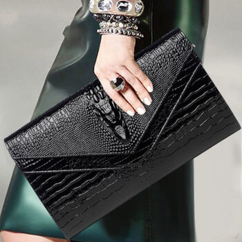 酷奇袋鼠kuqidaishu手拿包女新款牛皮手抓包女士手包真皮信封包夹包