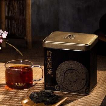 泾渭茯茶拾光块泡茯茶200g黑茶叶陕西咸阳茯砖茶特产节日送礼装免翘易泡