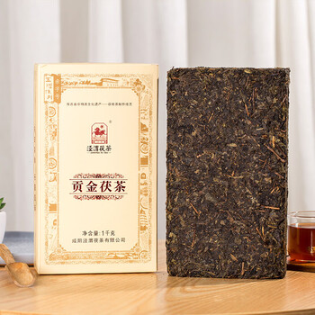 泾渭茯茶黑茶 过节礼品 咸阳茯茶 陕西特产 金花茯砖茶 贡金茯茶1kg 泾渭茯茶黑茶 过节礼品 咸阳茯茶 陕西特产 金花茯砖茶 贡金茯茶1kg