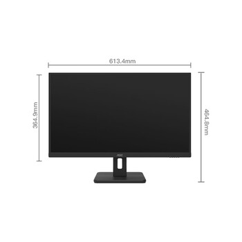AOC显示器 27英寸高清HDMI+VGA接口低蓝光办公电脑显示屏 27E12HM