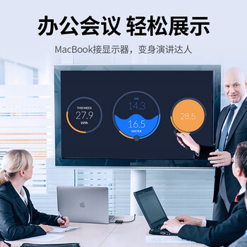 绿联Type-C转DP母口转接头雷电3/4转换器高清4K60/2K144Hz投屏USB-C扩展适用MacBook/iPad Air笔记本