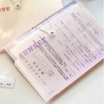 文谷（Wengu）文件资料夹风琴包8层A4学生文具办公用品会议试卷收纳袋小初中开学便携学科作业分类G0249-8紫色