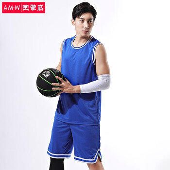男子训练男球服篮球服背心可定制 amw-lqf19dhlg0217训练服球衣 蓝色