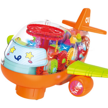 电动齿轮蜗牛12儿童玩具3岁男孩女宝宝女孩婴儿小孩万向齿轮飞机普通