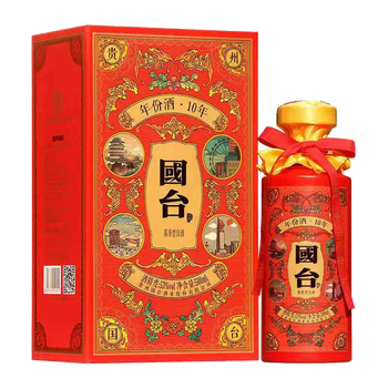 国台(guotai)53度酱香型白酒 送礼 收藏 国台10年中国红 500ml*1瓶