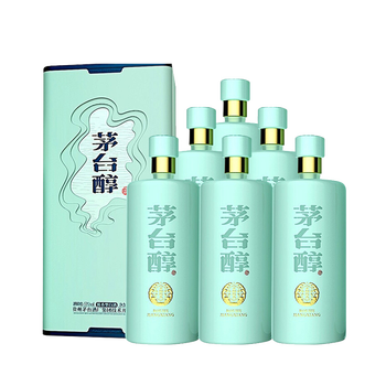 茅台醇系列茅台醇天青柔和酱香型白酒53度特价整箱白酒礼盒装高度纯