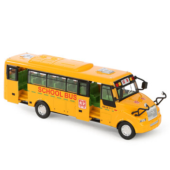 少羽双层观光大巴士校巴公交车公共汽车模型大客车玩具车模汽 大头