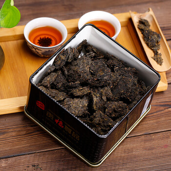 泾渭茯茶贡福尊品280g黑茶叶陕西茯砖茶金花茯茶免撬茯茶陕西特产礼盒装