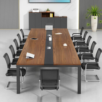 遇造会议桌长桌接待洽谈桌简约培训办公桌长条桌 2.4米会议桌