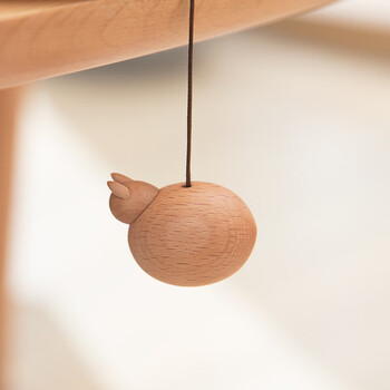 拉绳响铃八音盒树德生活馆 ufo木质拉绳儿y童音乐盒八音盒旋转送小