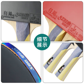 红双喜（DHS）乒乓球拍五星级横拍对拍附拍包+乒乓球