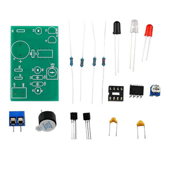 伍陆电子 红外感应报警器电路焊接套件红外二极管感应DIY组装散件TJ-56-371 套件+3节五号电池盒+电池