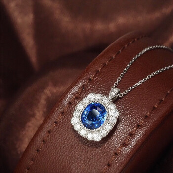 墨辰珠宝天然无烧皇家蓝蓝宝石戒指两用款彩色宝石18k金镶嵌裸石147ct