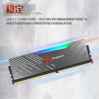 金百达（KINGBANK）32GB(16GBX2)套装 DDR5 6800 台式机内存条海力士A-die颗粒 黑刃RGB灯条 C34