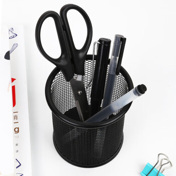 西玛(SIMAA)【超级爆品】圆形笔筒网纹防锈办公金属 创意简约桌面收纳 黑色8136 西玛(SIMAA)【超级爆品】圆形笔筒网纹防锈办公金属 创意简约桌面收纳 黑色8136