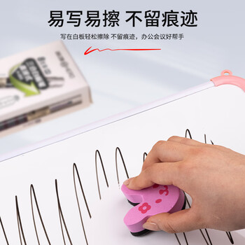 英雄（HERO）白板笔 H-895家用直液式 三仓大容量可擦巨能写办公 单支记号笔组合装红色